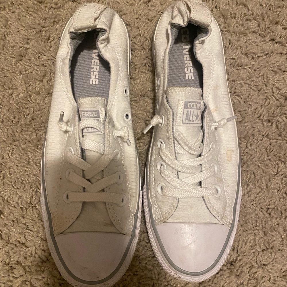 White Slip On Converses